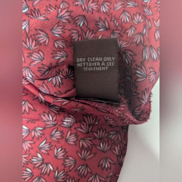 Anthropologie Ranna Gill Women XS Tank Blouse Red Cutout Neckline Ruffle Sleeve - Picture 5 of 10